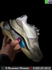 Кроссовки Balenciaga Triple S Баленсиага Голубой