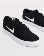 Черные парусиновые кроссовки с белыми вставками Nike SB Charge-Черный цвет